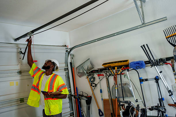 Professional Garage Door Roller Replacement technician working in Forney, TX